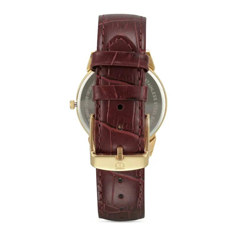 Titan Workwear White Dial Brown Leather Men's Watch- 1521YL08